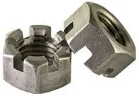1 1/2"-6 Slotted Finish Hex Nut, Steel, Plain (Quantity: 10)