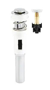Smart POP UP Drain - Seconds to Install! Spring Loaded Pop-Up Drain Assembly for Bathroom Sinks with Overflow, Built in Hair Catching Pop Up Stopper, Chrome Finish, cUPC Certified