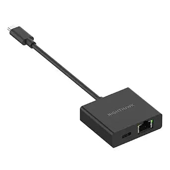 NETGEAR Nighthawk USB-C to Ethernet Adapter with 60W Passthrough Charging (USB2ETH)  Fast Wired Gigabit Ethernet  Universally Compatible with Nighthawk Mobile Hotspots, Laptops, Tablets & More