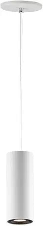 ET2 Lighting Dwell 1-Light Pendant | White Finish | Aluminum Construction | Modern Hanging Pendant Light for Kitchen Islands and Dining Rooms | Adjustable Cord Suspension | E25004-WT