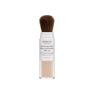 DERMA E Sun Projection Brush-On Mineral Sunscreen Powder SPF 30, 0.16 Oz
