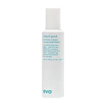 EVO Whip It Good Moisture Mousse - Hair Styling Mousse - Lightweight, Light Hold, Adds Moisture, Softens, Improves Manageability & Adds Shine