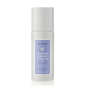 Naturium Quadruple Hyaluronic Acid Serum 5% Jumbo, Hydrating & Plumping Face Serum, Anti-Aging & Moisturizing Skin Care, Fragrance-Free, 2 oz