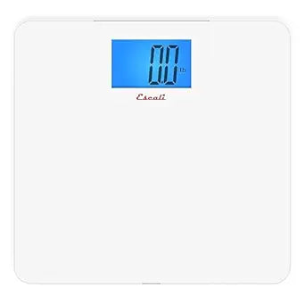 Escali High Capacity Anti-Slip Digital Bathroom Scale for Body Weight with Extra-High 562-lb Capacity, Batteries Included