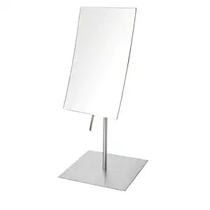 JERDON Rectangular Tabletop Makeup Mirror - 3X Magnification with Nickel Finish - 5-inch by 8-inch Vanity Mirror  Pivot Adjustment - Model JP358N