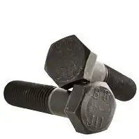 M24-3.0 x 180mm Hex Head Cap Screws, Steel Metric Class 8.8, Plain Finish (Quantity: 5 pcs) - Coarse Thread Metric, Partially Threaded, Length: 180mm Metric, Thread Size: M24 Metric