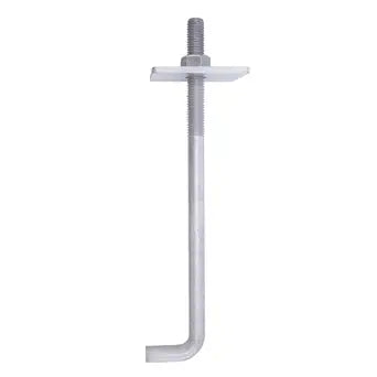 1/2 x 6 Concrete Anchor Bolts (25 Pack) L Shaped with Large Square Plate Washers, Hot-Dip Galvanized