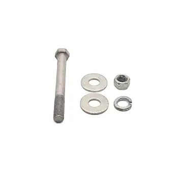3/8"-16 x 2-1/2" (50 Sets) Hot Dipped Galvanized Hex Bolt Kit for Exterior Use Includes 100 USS Flat Washers, 50 Nuts, 50 Split Lock Washers, Commercial Grade A307, Partial Thread - by Fastener Depot