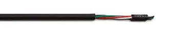24AWG 4 Conductor Unshielded Cable Wire, AWM 2464 Matte Black 25FT