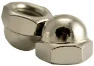 Newport Fasteners 1/2"-13 Acorn (Cap) Nut, Closed-End, Steel, Nickel Plated, Two Piece Construction, (Quantity: 50)