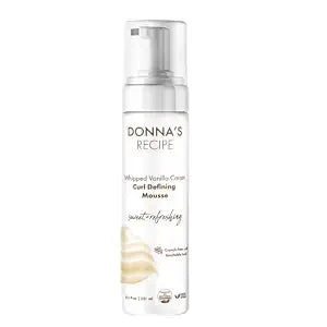 Donna's Recipe by Tabitha Brown | Curl Defining Mousse Whipped Vanilla Cream – Lightweight, Soft Hold, Frizz-Free Gloss – 8.5 fl oz