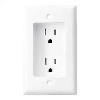 Construct Pro Single Gang Recessed Dual Power Tamper-Resistant Outlet (White)