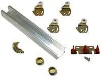 Johnson Hardware Silver Aluminum By-Pass Door Hardware Set 1 pk