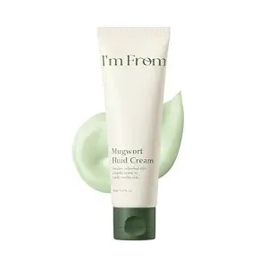 I’m From Mugwort Fluid Cream, Lightweight Calming Moisturizer, Hydrating & Skin Balancing, Sensitive Skin, Vegan Korean Skin Care 1.69fl.oz