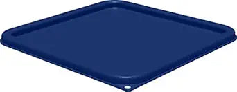 Carlisle FoodService Products Squares Square Food Storage Container Lid with Stackable Design for Catering, Buffets, Restaurants, Proprietary Blend, 12 To 22 Quarts, Royal Blue, (Pack of 6)
