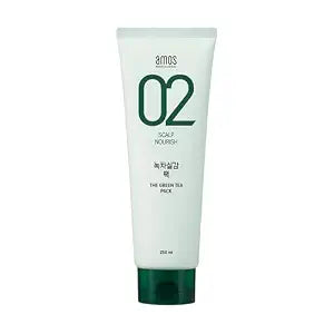 AMOS PROFESSIONAL Korean Green Tea Nourishing Hair Mask 8.45 oz (250ml) | Deep Conditioning Treatment for Hair Growth and Moisture
