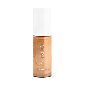 Palladio Body Shimmer Gel, Lightweight Water-Based, Golden Beach