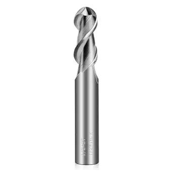 1/2" Carbide Ball Nose End Mills - 2 Flutes End Mill Bits, Tungsten Milling Bit CNC Cutting Tools for Stainless Steel, Forge Steel, Hardened Steel, Copper, Alloys & More