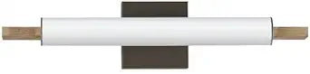 ET2 Lighting Joist 1-Light 20" Flush Mount | Driftwood/Charcoal Finish | Wood Construction | Minimalist Ceiling Mounted Light for Bedrooms | Hardwired Ceiling Installation | E24930-DWCHL