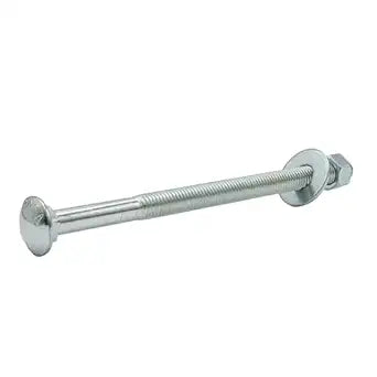 1/2"-13 x 13 (25 Pack) Zinc Carriage Bolt Kit Grade 307A, Includes 1/2" USS Flat Washers (25 pcs) and 1/2"-13 Hex Nuts (25 pcs), Zinc Plated for Exterior Use by Fastener Depot, LLC