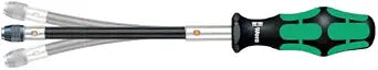 Wera Kraftform 392 Hexagon Flexible Shaft Bitholding Screwdriver, 1/4" Head, 177mm Blade Length