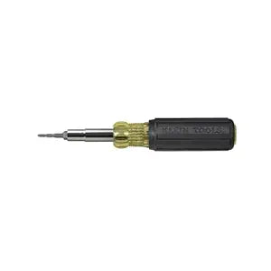 Klein Tools 32517 Multi-Bit Screwdriver / Tap Tool with 6 Common Tap Sizes, 4 Screwdriver Tips, and 3 Nut Driver Sizes