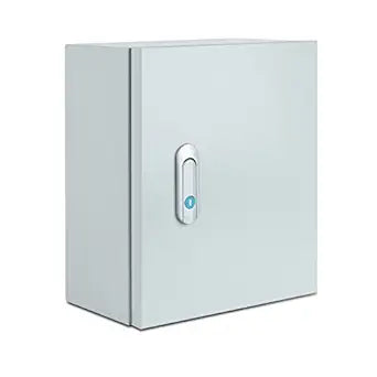 Steel Electrical Junction Box, Indoor&Outdoor Electrical Enclosure Box, Wall Mounted Waterproof&Dustproof Metal Box, Universal Electric Equipment Enclosure Box with Safety Locks and Mounting Plates