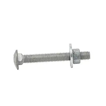 1/2"-13 x 3-1/2" (25 Pack) Galvanized Carriage Bolt Kit Grade 307A, Includes: USS Flat Washers (25 pcs) and Hex Nuts (25 pcs), Hot Dip Galvanized for Exterior Use by Fastener Depot