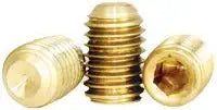 Socket Set Screw, Cup Point, 10-32 x 1/2", Brass, Hex Socket (Quantity: 100) Fine Thread, #10 Grub/Blind/Allen/Headless Screw, Length: 1/2 inch