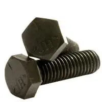 1 1/2-6 x 2 1/2 Hex Head Bolts, Steel Grade 5 Hex Head Cap Screws, Steel, Plain Finish, Fully Threaded Coarse Thread, Thread Diameter: 1 1/2 inch, Length: 2 1/2 inches (Quantity: 4)