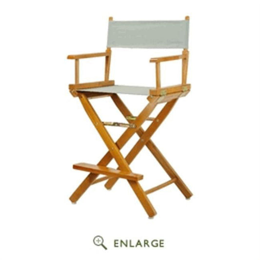 "24" Director's Chair Honey Oak Frame-Gray Canvas"