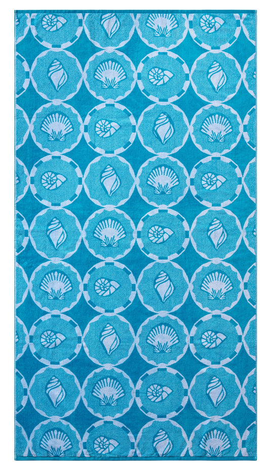 Better Homes & Gardens 2-Pack Beach Towel Bundle, Seashell Tile