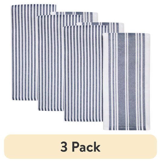 (3 pack) Better Homes & Gardens 2 Piece Culinary Kitchen Towel, Washed Indigo