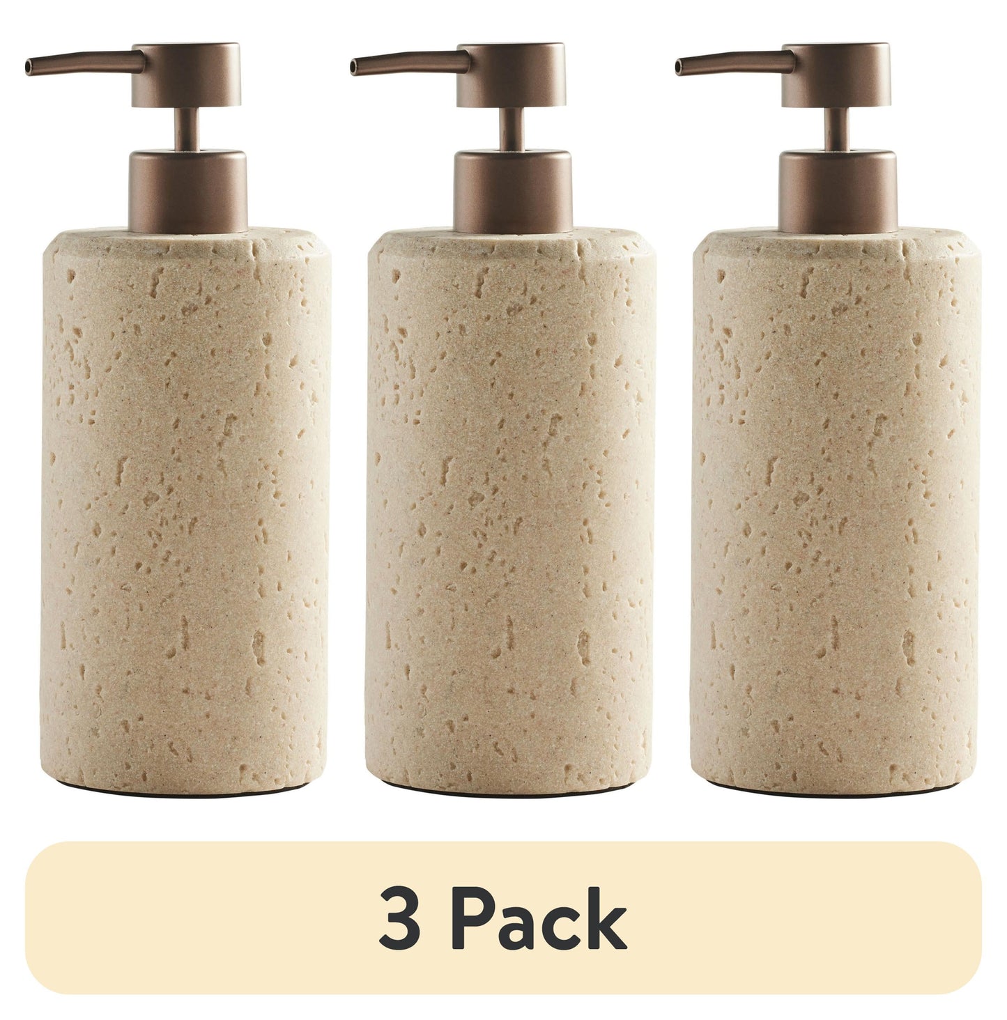 (3 pack) Better Homes & Gardens Faux Stone Soap Pump