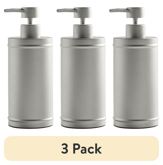 (3 pack) Better Homes & Gardens Satin Nickel Metal Soap Pump