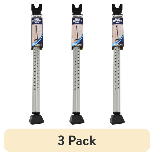 (3 pack) Brinks Commercial Steel Adjustable 25in-43in Heavy-Duty Security Bar