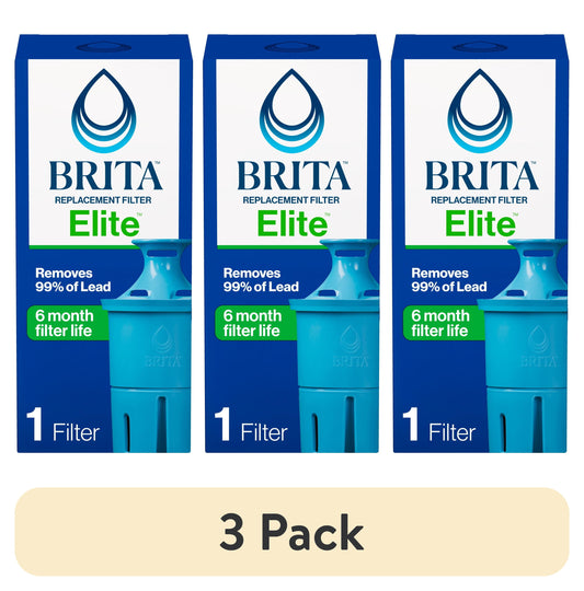 (3 pack) Brita Elite Water Filter Replacement, Reduces Lead - 1 Count
