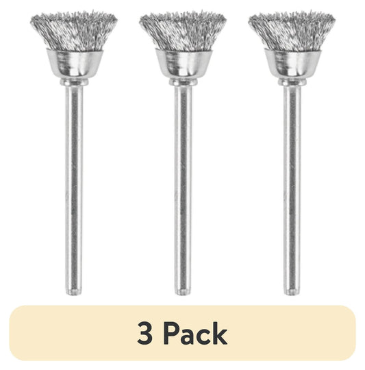 (3 pack) Dremel 442-02W 1/2" Cleaning & Polishing Carbon Steel Brushes Rotary Tool Accessory, 2 Pack