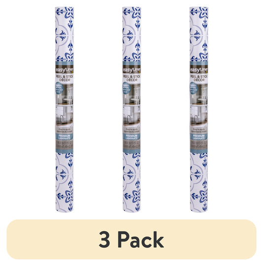 EasyLiner Premium Removable Adhesive Peel & Stick Wallpaper, Mediterranean Tile, 20 in. x 18 ft.