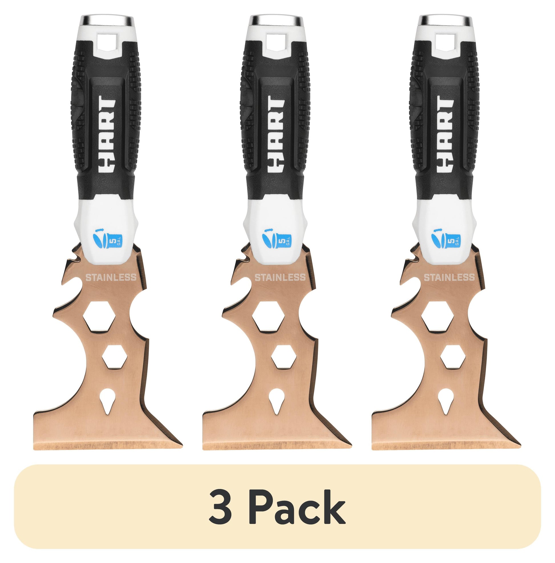 (3 pack) HART 19-1 Multi-Tool, Golden Stainless-Steel