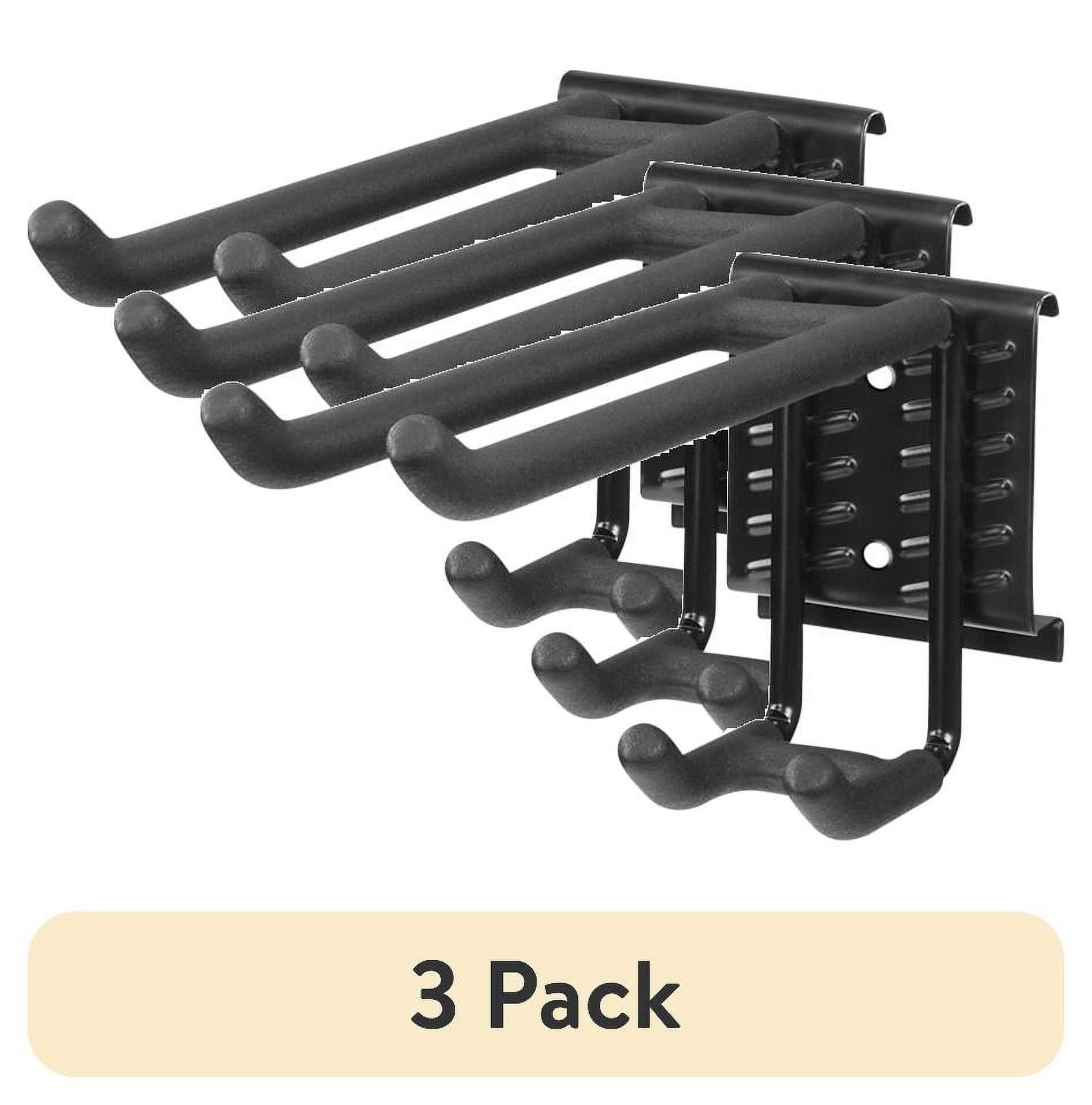 (3 pack) HART Garage Storage Dual Utility Hook, Durable Steel with Rubber Grip, New Condition