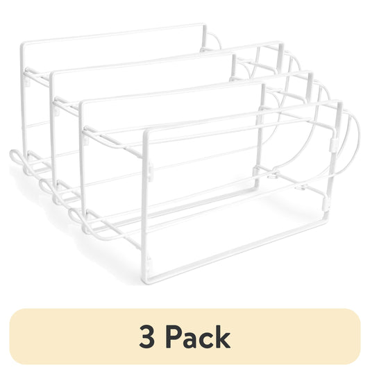 (3 pack) Mainstays 2-Tier Beverage and Drink Dispenser Stand, Countertop Organizer for Water, Juice and Party Beverage Service, White