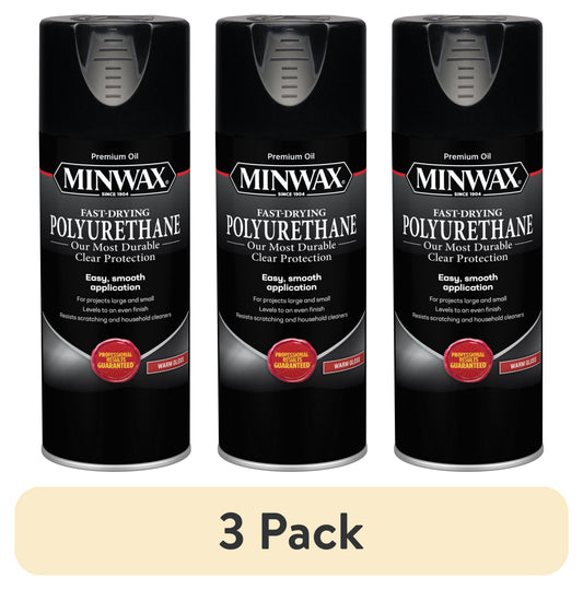 Minwax 33050000 Fast-Drying Polyurethane, Warm Gloss, Clear, 11.5 oz, (1 Piece, 1 Pack)