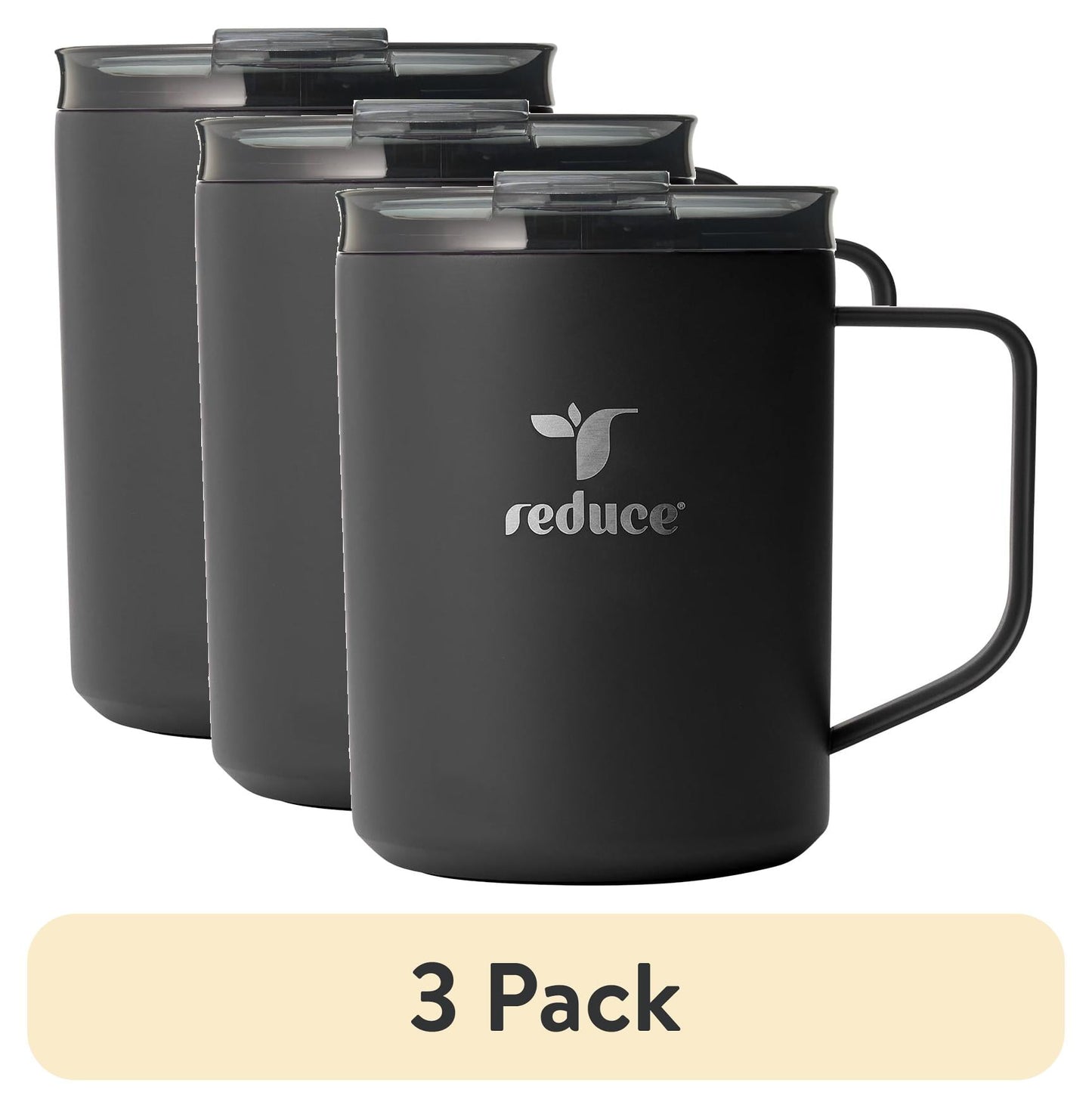 (3 pack) Reduce Hot1 14 oz Stainless Steel Insulated Tumbler with Lid â€“ Black