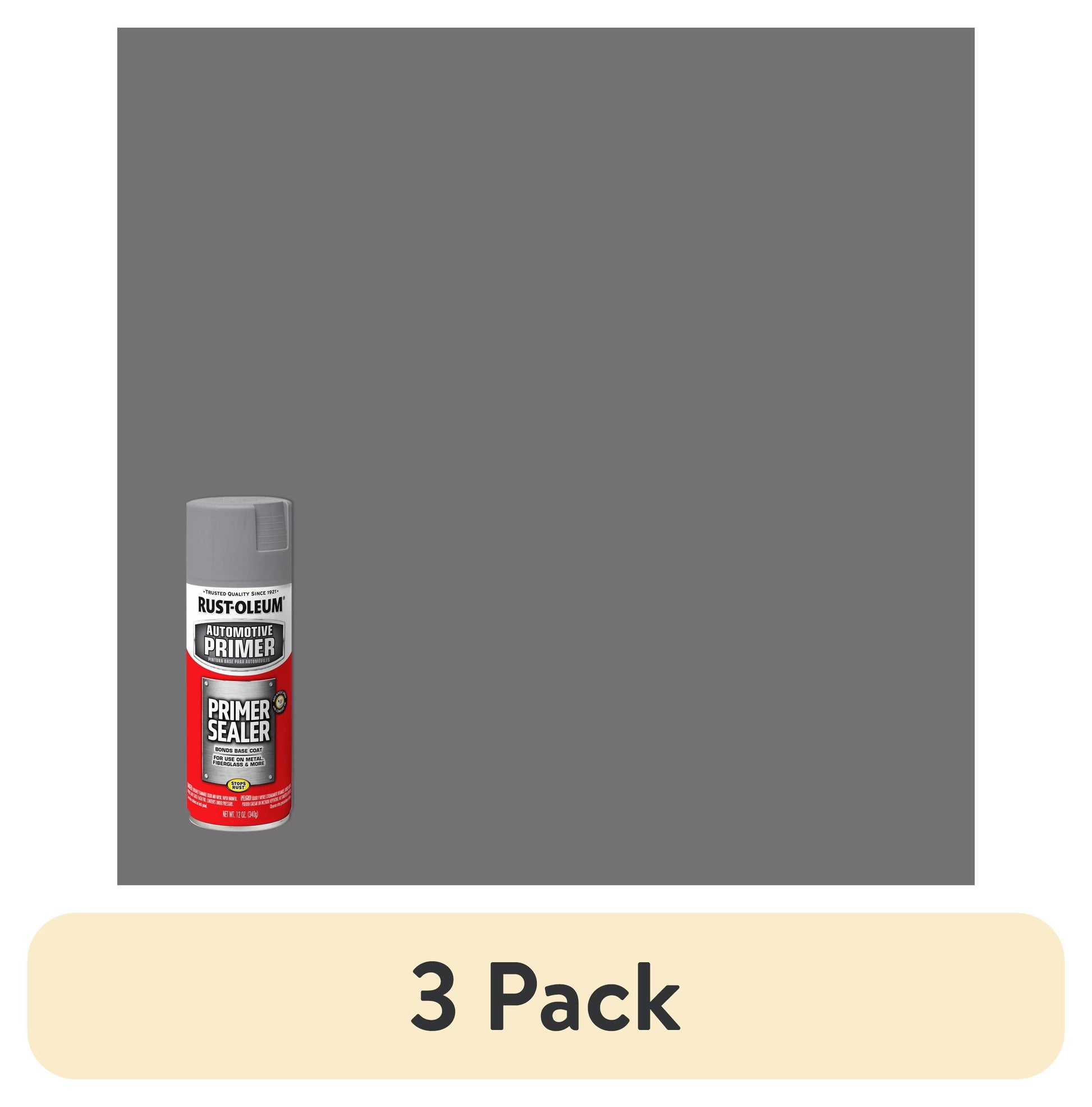(3 pack) Rust-Oleum Automotive Primer Sealer Spray, Gray, 12 oz