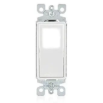 Leviton 15 Amp Decora LED Illuminated Light Wall Switch Single-Pole, L5611-2W, White