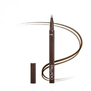 Palladio Brow Ink Micro Brow Pen, Dual Tip, Hair-Like Stokes, Medium Brown