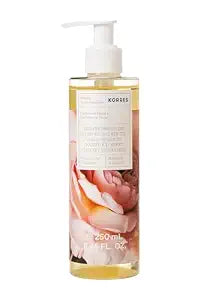 KORRES Instant Smoothing Serum Shower Oil, Cashmere Rose Scent, 8.45 Fl Oz