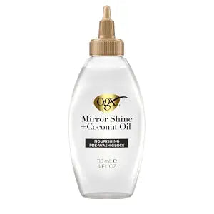 OGX Mirror Shine + Coconut Oil Pre-Wash Hair Gloss, 4 fl oz