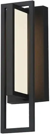 Maxim Lighting Formation Vx 14" 1-Light Outdoor Wall Light | Black Aluminum Finish | Glass Shade | Transitional Outdoor Light Fixture | Ideal for Porches, Patios & Garages | 40652BK